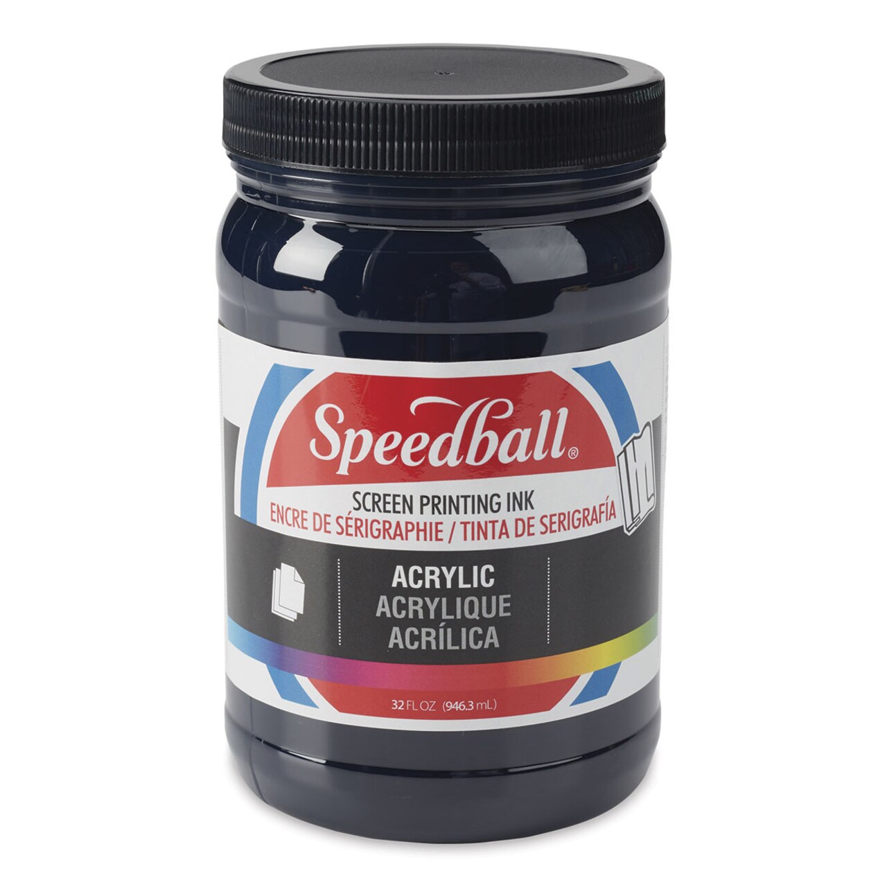 Speedball Permanent Acrylic Screen Printing Ink - Dark Blue, Quart